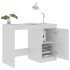 Escritorio de madera contrachapada blanco brillo 100x50x76