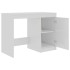 Escritorio de madera contrachapada blanco brillo 100x50x76