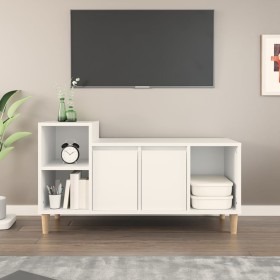 Mueble para TV madera contrachapada blanco 100x35x55
