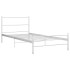 Estructura de cama sin colchón metal blanco 100x200