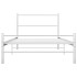 Estructura de cama sin colchón metal blanco 100x200