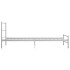Estructura de cama sin colchón metal blanco 100x200