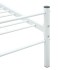 Estructura de cama sin colchón metal blanco 100x200