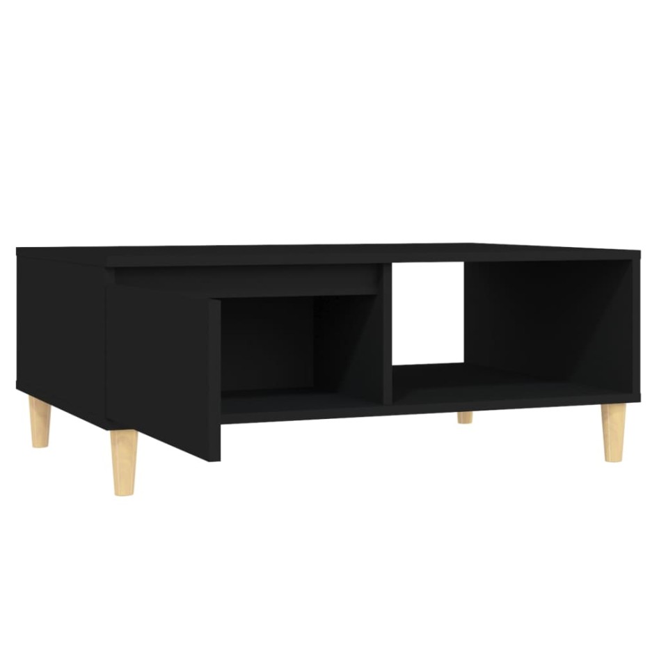 Mesa de centro madera contrachapada negro 90x60x35