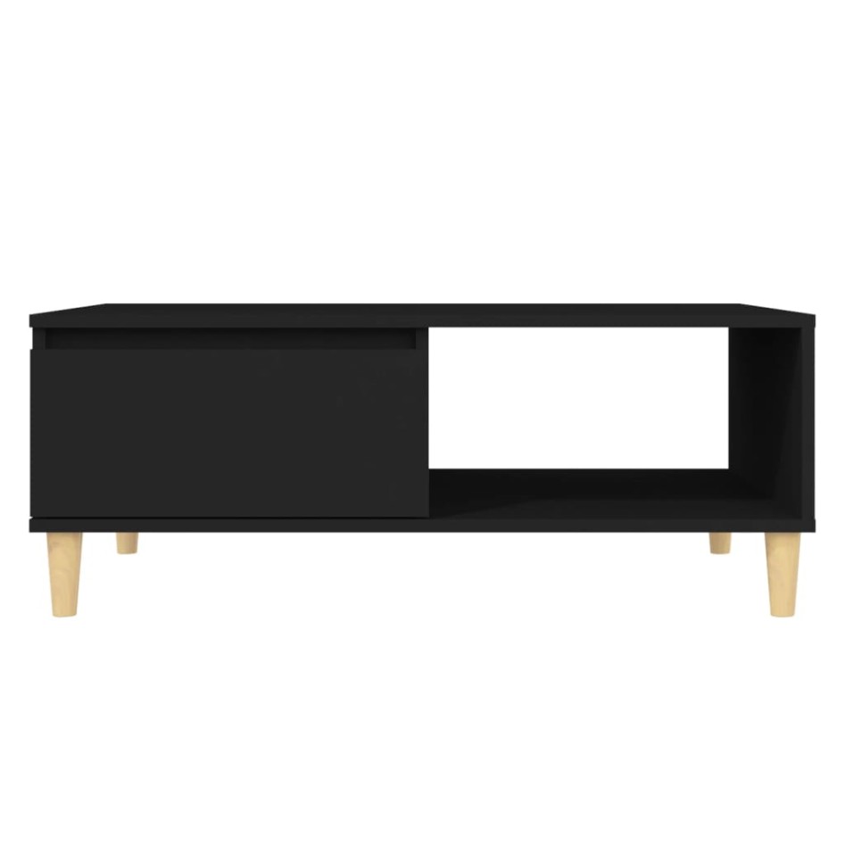 Mesa de centro madera contrachapada negro 90x60x35