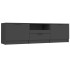Mueble para TV madera contrachapada negro 140x35x40