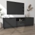 Mueble para TV madera contrachapada negro 140x35x40