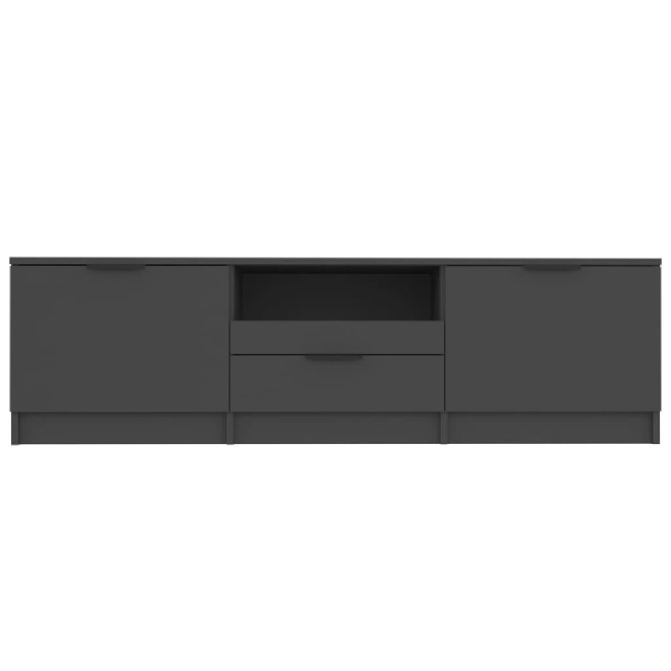Mueble para TV madera contrachapada negro 140x35x40