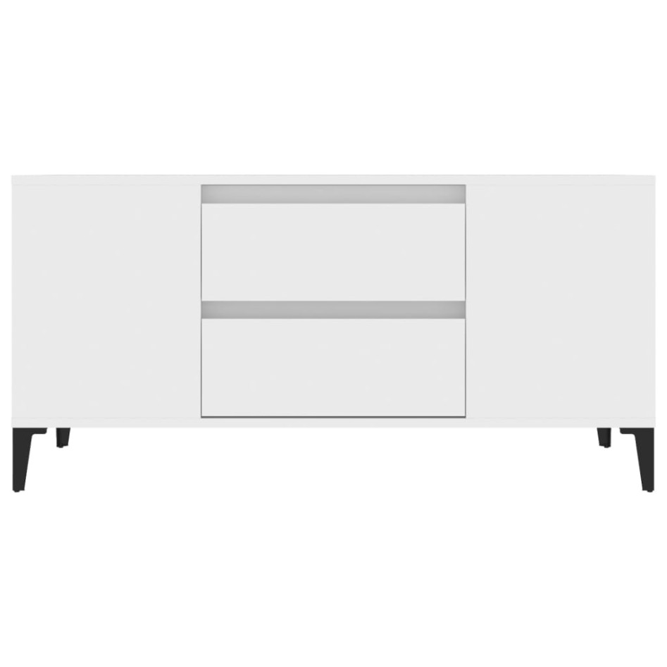 Mueble para TV madera contrachapada blanco 102x44,5x50