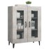 Aparador de madera de ingeniería gris hormigón 69,5x34x90