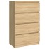 Aparador madera contrachapada color roble Sonoma 60x35x98,5