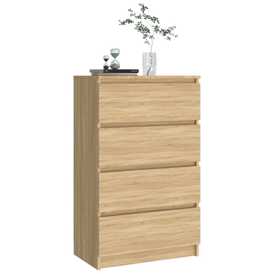 Aparador madera contrachapada color roble Sonoma 60x35x98,5