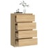 Aparador madera contrachapada color roble Sonoma 60x35x98,5