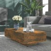 Mesa de centro madera contrachapada roble ahumado 115x60x31 cm