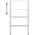 Estructura de banco de trabajo 2 uds metal 55x(69-95,5)cm