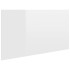 Cabecero cama madera contrachapada blanco brillo 160x1,5x80
