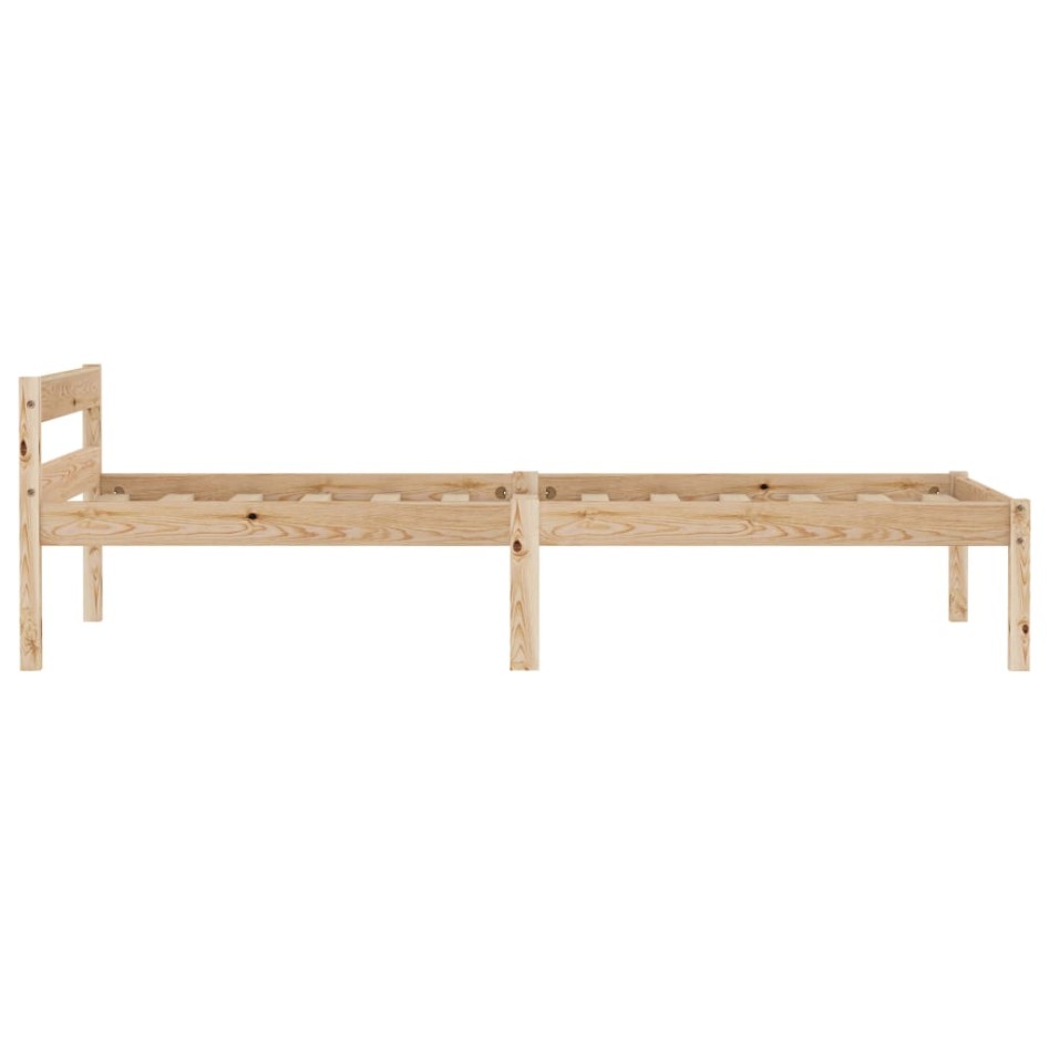 Estructura de cama sin colchón madera maciza de pino 100x200