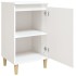 Mesitas de noche 2 uds madera blanco brillante 40x35x70