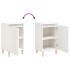 Mesitas de noche 2 uds madera blanco brillante 40x35x70