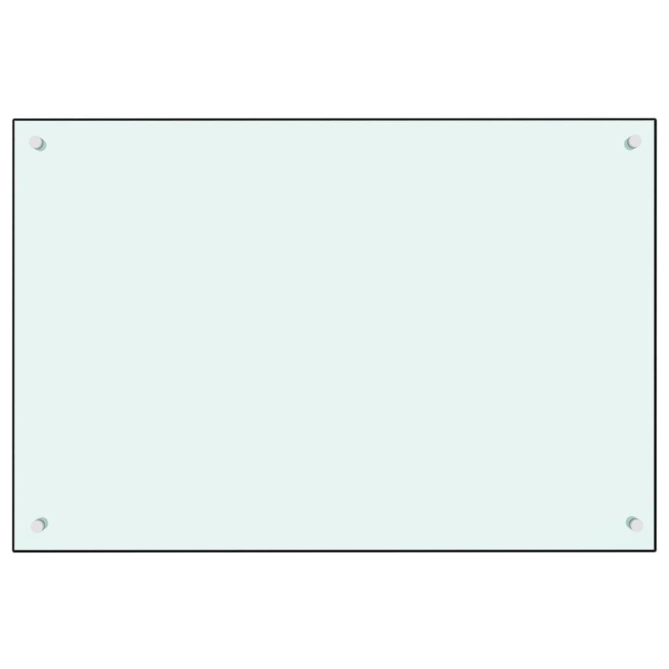 Protección salpicaduras cocina vidrio templado blanco 90x60