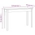 Mesa consola de madera maciza de pino blanco 110x40x75