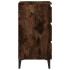 Mesita de noche con patas de metal roble ahumado 40x35x69
