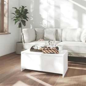 Mesa de centro madera contrachapada blanco 90x50x41,5