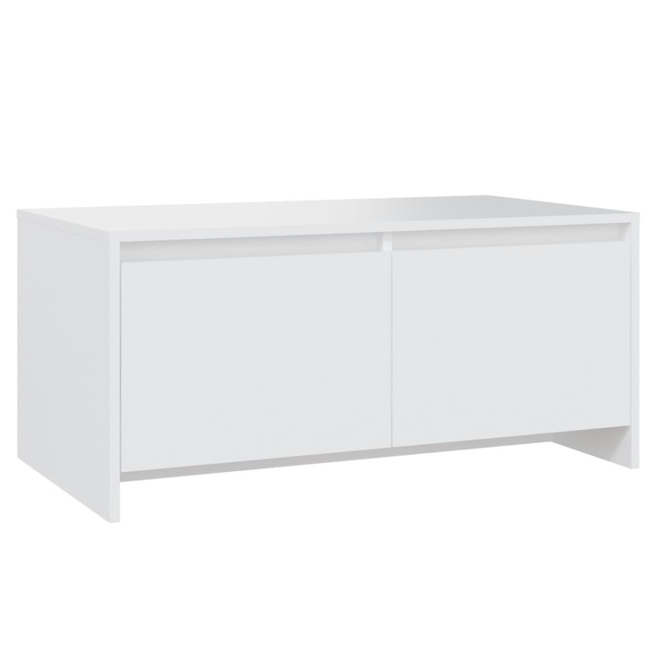 Mesa de centro madera contrachapada blanco 90x50x41,5