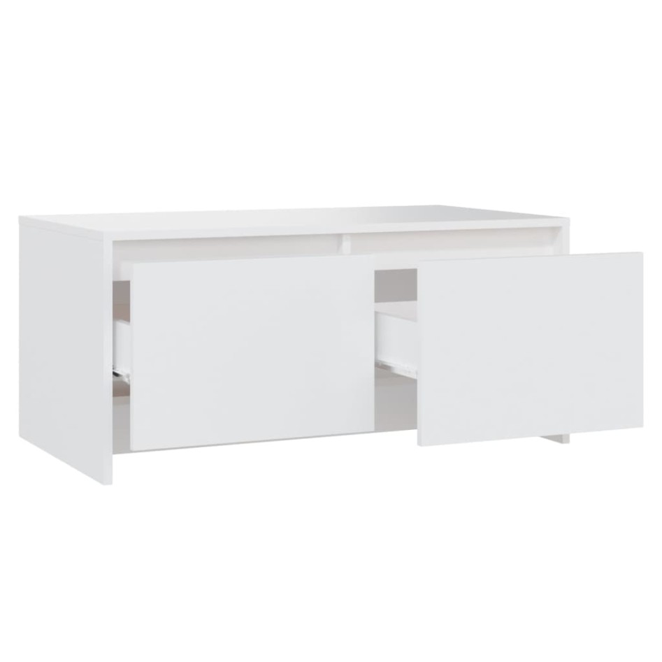 Mesa de centro madera contrachapada blanco 90x50x41,5