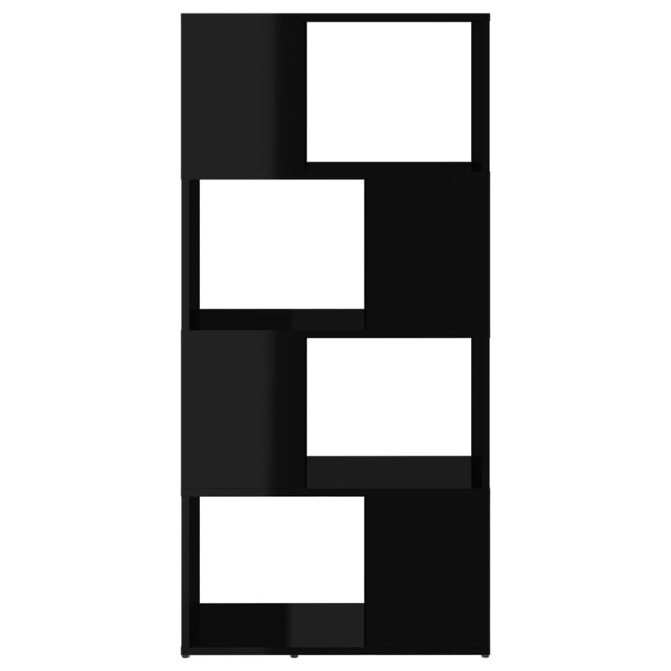 Estantería/divisor de espacios negro brillo 60x24x124,5