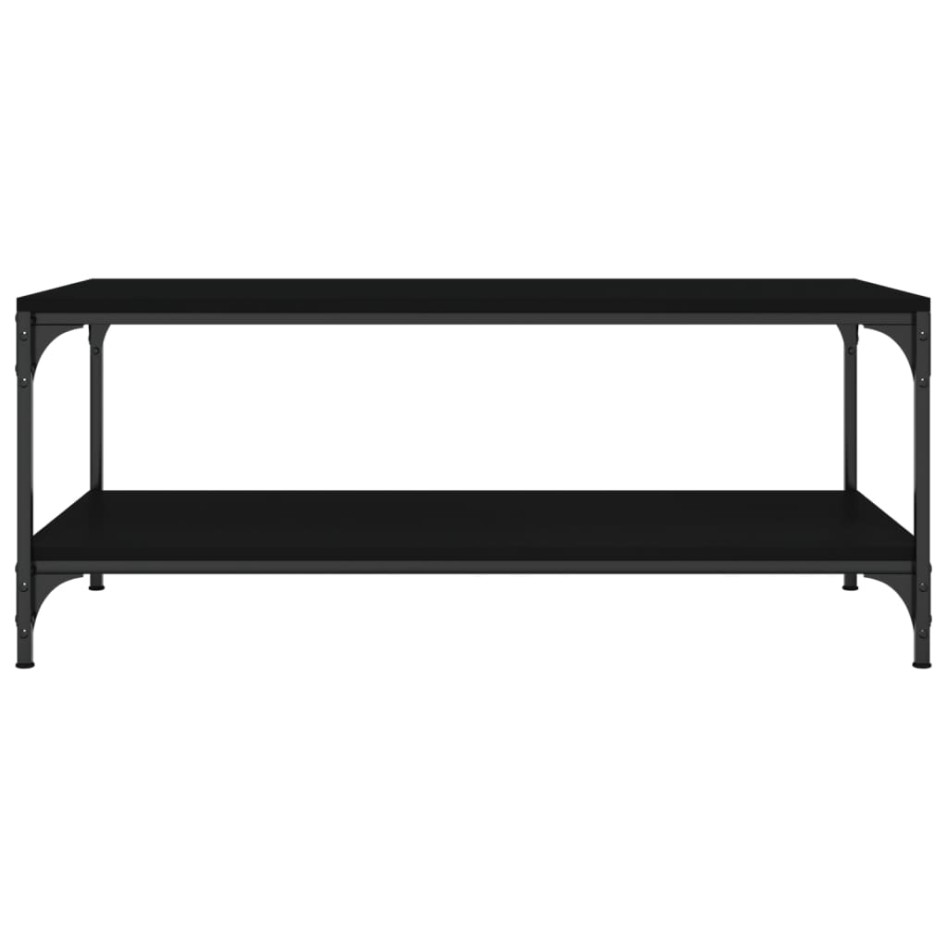 Mesa de centro de madera contrachapada negro 100x50x40