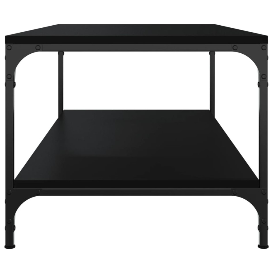 Mesa de centro de madera contrachapada negro 100x50x40