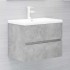 Set muebles de baño 2 piezas madera contrachapada gris
