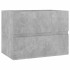 Set muebles de baño 2 piezas madera contrachapada gris