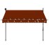 Toldo manual retráctil con LED naranja y marrón 250