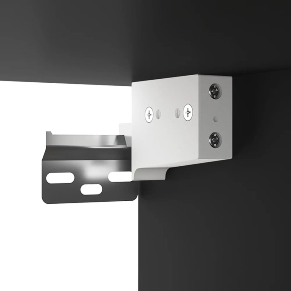 Mesitas de noche de pared 2 uds negro 50x30x47