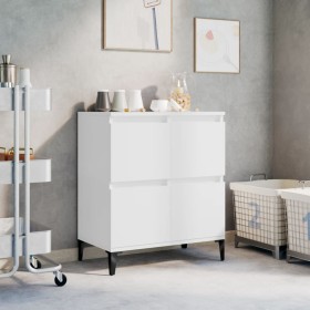 Aparador de madera contrachapada blanco 60x35x70