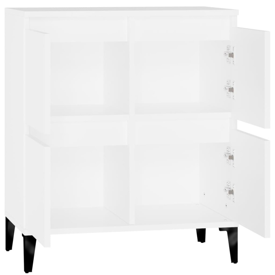 Aparador de madera contrachapada blanco 60x35x70