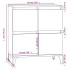 Aparador de madera contrachapada blanco 60x35x70