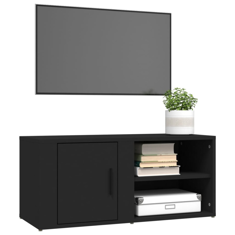 Muebles para TV 2 uds madera contrachapada negro 80x31,5x36