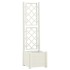 Jardinera con enrejado PP blanco 43x43x142