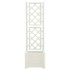Jardinera con enrejado PP blanco 43x43x142