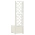 Jardinera con enrejado PP blanco 43x43x142