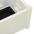 Jardinera con enrejado PP blanco 43x43x142