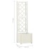 Jardinera con enrejado PP blanco 43x43x142