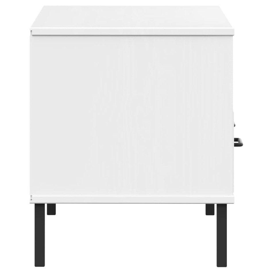 Mueble de TV con patas de metal OSLO madera maciza pino