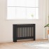 Cubierta para radiador MDF negro 112x19x81,5