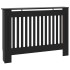 Cubierta para radiador MDF negro 112x19x81,5