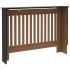 Cubierta para radiador MDF negro 112x19x81,5