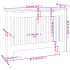 Cubierta para radiador MDF negro 112x19x81,5